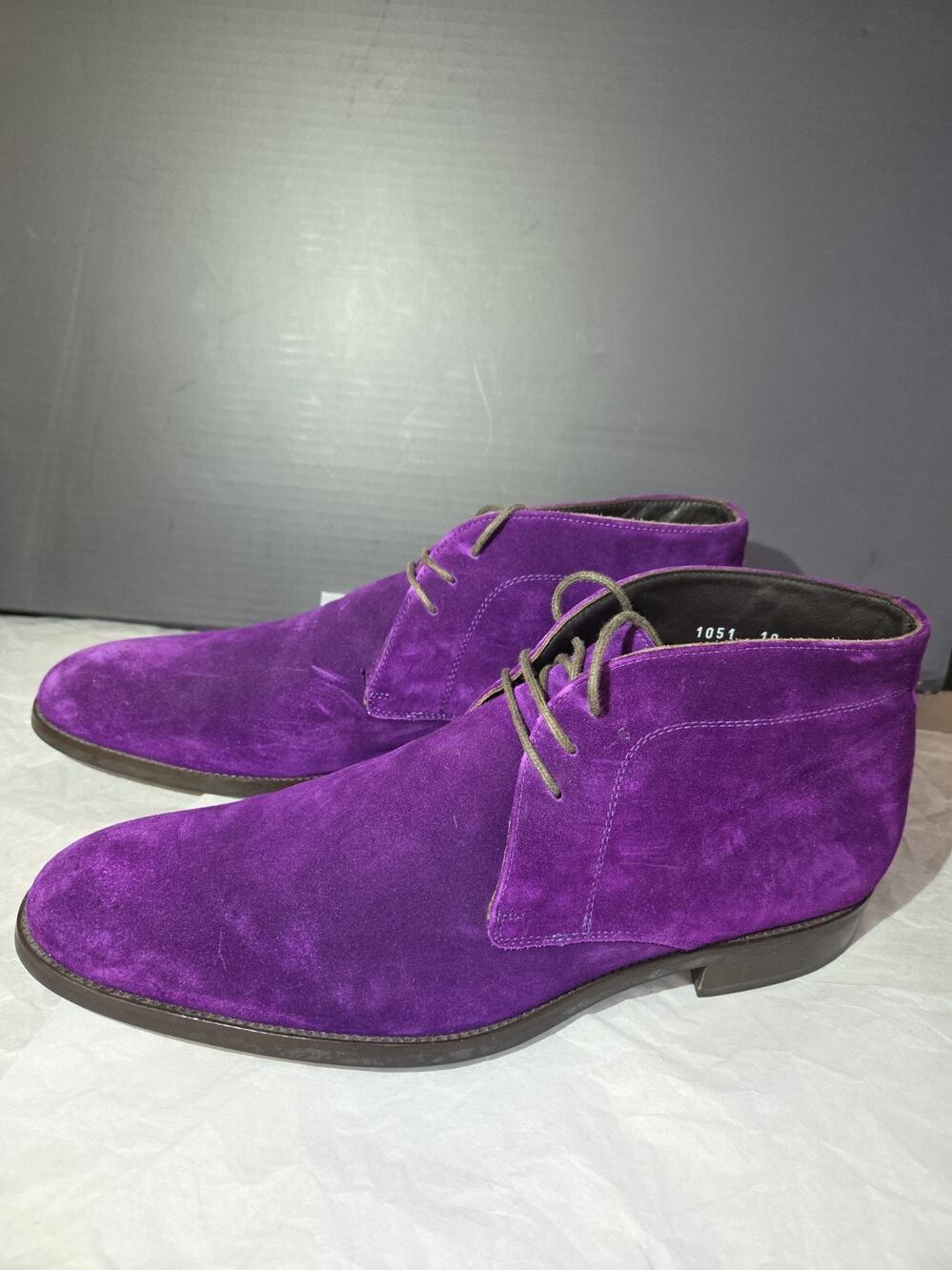 To Boot New York mens Chukka Boot Purple Suede Italy US Size 10 Men